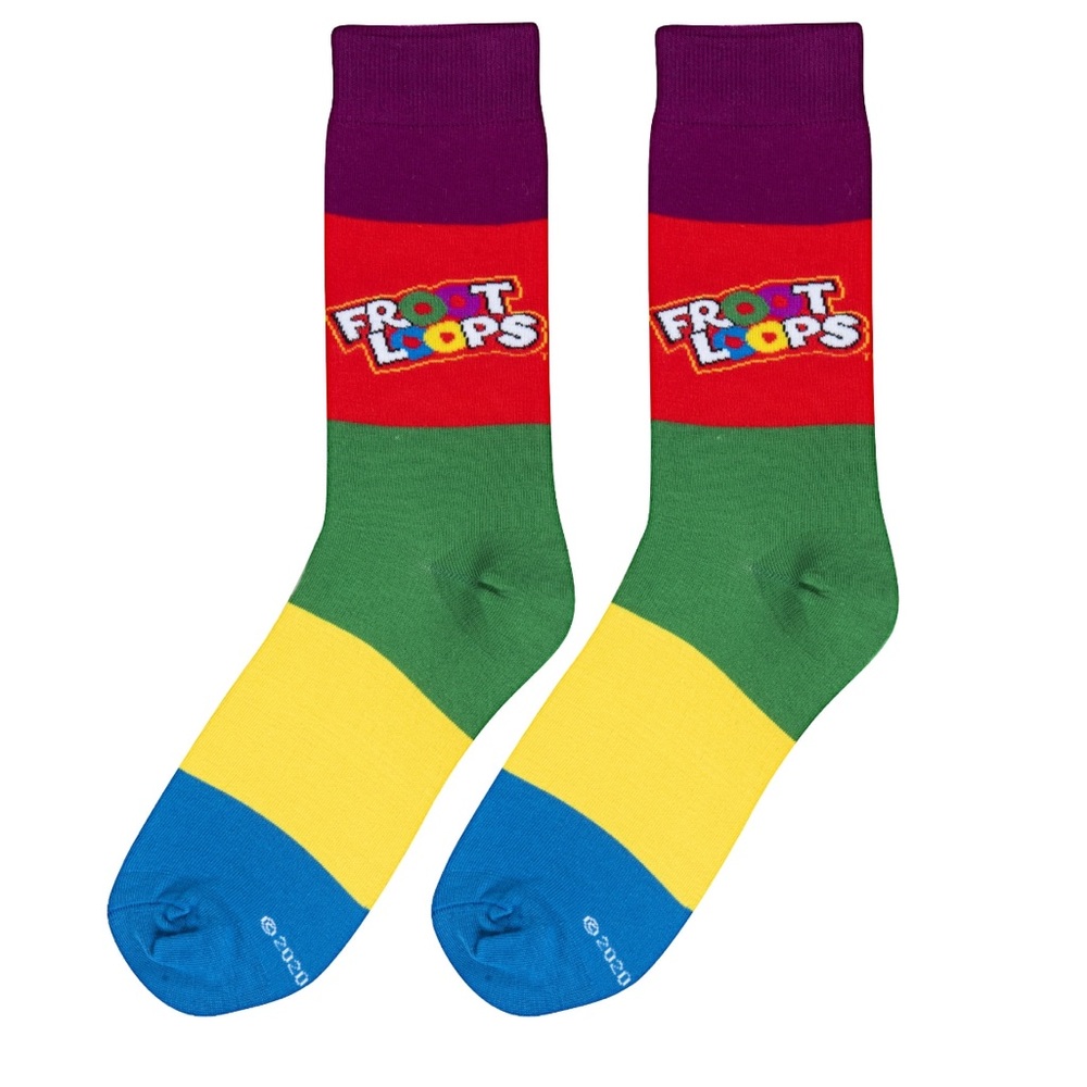 KELLOGG’S Fruit Loops Cereal Printed Crew Socks OS